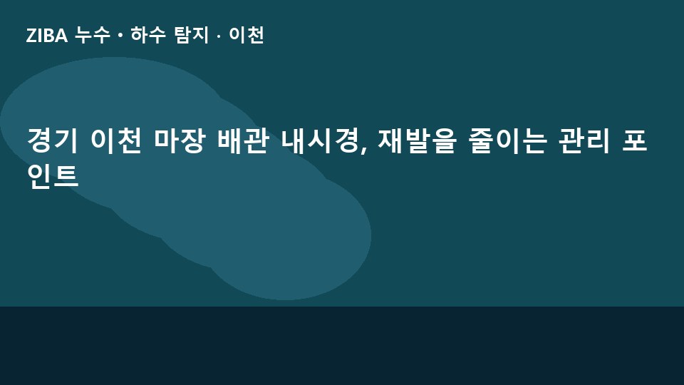 경기 이천 마장 배관 내시경, 재발을 줄이는 관리 포인트