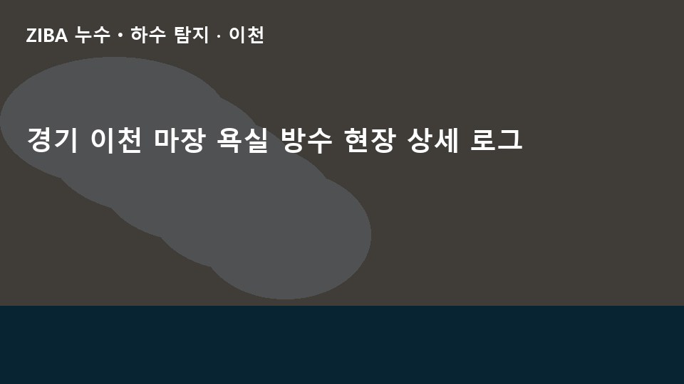 경기 이천 마장 욕실 방수 현장 상세 로그